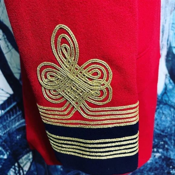 Vintage Linda Allard Ellen Tracy Vintage Military Blazer petite statement Wool - Picture 4 of 5